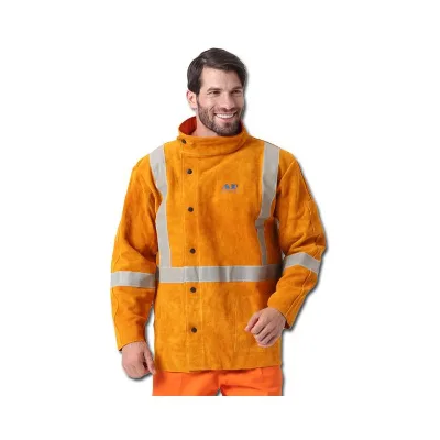 High Quality Side Thoracotomy Full Leather Welding Suit Waterproof Fire-Proof Offering Maximum Protection Durable Heat-Resistant
