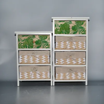 3-Drawer Natural Cheap Wood Frame Storage Organizer Modern Chest of Drawers