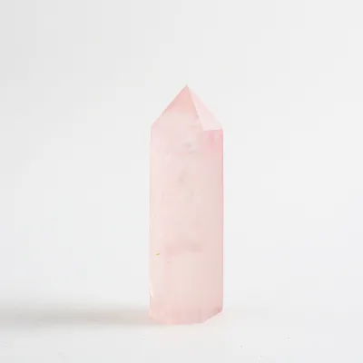 Wholesale Natural Rose Quartz Crystal Point Healing Wand Tower Carved Engraving Technique