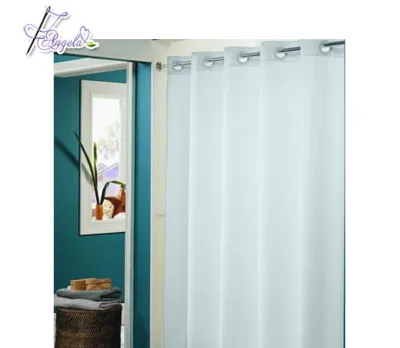 Premium Factory Direct Sale Hookless Hotel Shower Curtain (180*180cm) for Hotel Guestrooms