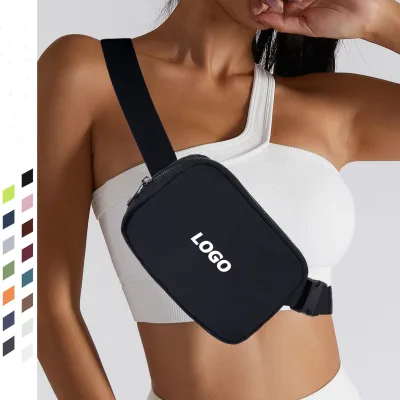 Lightweight Nylon Sling Bag With Phone Holder For Running, Gym Workouts, Travel, And Outdoor Use