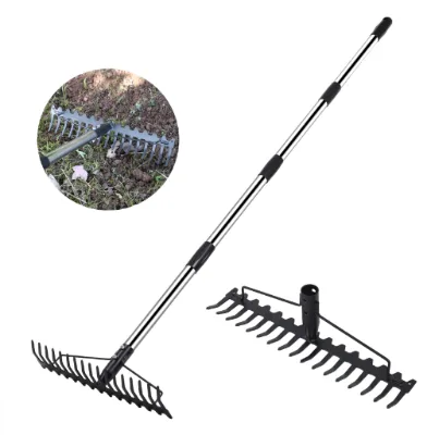 Silt Leaf Rake Pool Carpet Rake & Spading Forks Root Rake for Mini Excavator