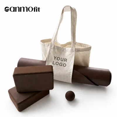 Wholesale 4pcs Myofascial Recovery Kit Deep Tissue Relief Bundle Mat Massage Ball Cone Yoga Block Custom Logo for Home Gym OEM