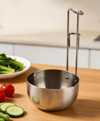 Stainless Steel Barbecue Sauce Pot Bowl Outdoor Camping Cooking Pot Deepen Hot Oil Pan Chocolate Tools Grill Accessories