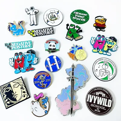 Best Quality Wholesale Custom Company Logo Cute Metal Brooches Souvenir Badge Fashion Decorative Hard Soft Enamel Lapel Pins