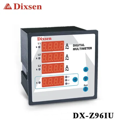 3 Phase Digital Panel Meter Voltage/Ampere Meter Ammeters and Voltmeters Class 0.5 Accuracy 4-Digit Display 50/60Hz ABS Casing
