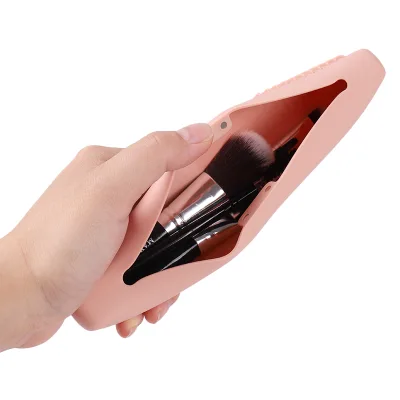 Magnetic Anti-fall Out Silicone Portable Cosmetic Face Brushes Holder Travel Makeup Brush Holder Makeup Tools Organizer