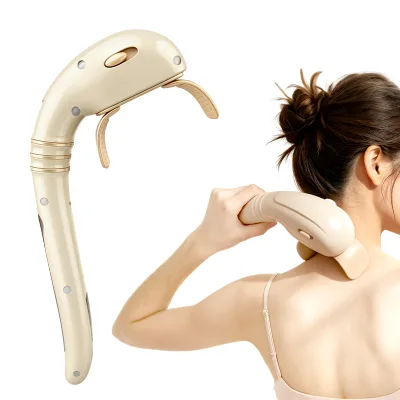 Double-Headed Auto-Grasping Smart Long Handle Massager Relieve Muscle Stiffness Fascia Gun Electric Shiatsu Neck Massager