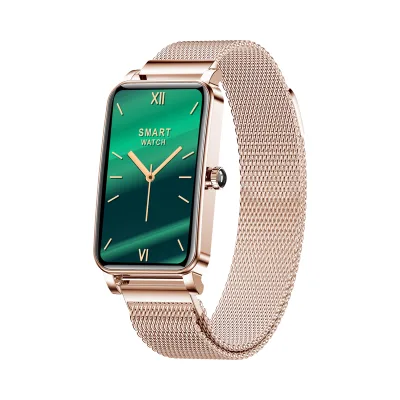 1.45inch Screen Fashion Ladies Smart Watch ZX19 Steel Strap Qwatch APP Watches Menstrual Period Blood Oxygen Women Smartwatch
