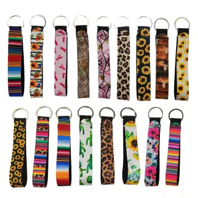 Neoprene Keychain Wristbands,keychains, Lanyards, Wrist Keychains,women's Key Pouches, Phone Accessories, Available in 10 Colors