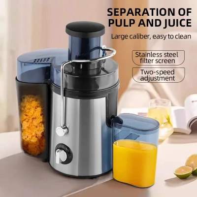 Large-capacity 1.5L Portable 800W Rapid Juicer Stainless Steel Blade Fresh-Cut Household Automatic Residue Juice Separation No