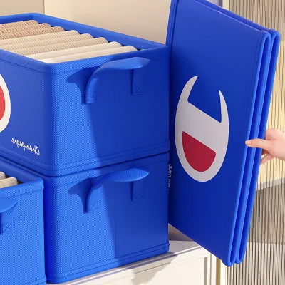 Foldable Eco-Friendly Durable Non-Woven Fabric Storage Box for Women Kids Baby Clothing Wardrobe Living Room Single Tier