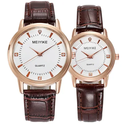 E-02017-fashion Couple Watches Men and Women Watch Cross-border Tiktok Live Broadcast Popular Belt Ladies' Men's Watches