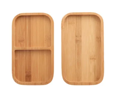 Eco-Friendly Bamboo Plates Dinner Plates OEM Kitchen Food Storage Bamboo Plate Dish Salad Fruit Bowl
