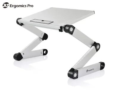 Mini Compact Aluminum Folding Laptop Desk on Bed