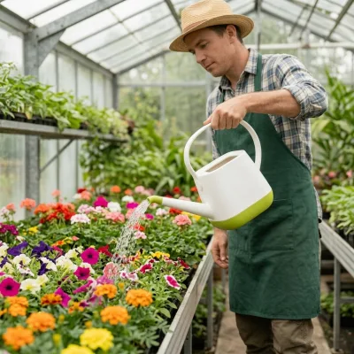 Long Spout Foldable Durable Eco-Friendly ABS Plastic Watering Can with 1.7L Capacity Outdoor Patio Small Pots Accurate Watering