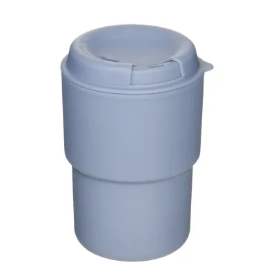 Portable 350ml Double Wall Plastic Thermos Coffee Cup Lid 12-24 Hours Thermal Insulation Eco-Friendly Direct Drinking