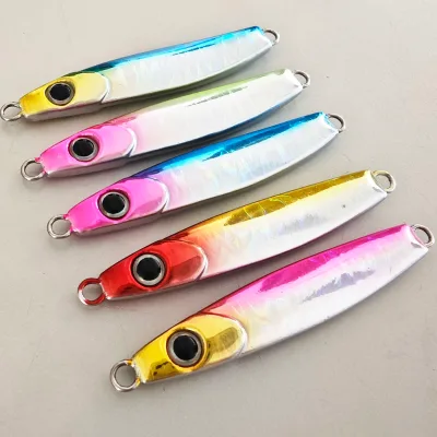 Alpha Vertical Sinking Metal Jig Lure Quick Pitch Shore Casting Jigging Sea Bass Fishing Gear for River Lake Stream Printed