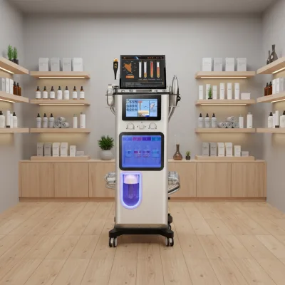 NEW Upgrade Skin Care Cleansing Oxygen Jet Beauty Machine Therapy Hydra Rejuvenation Al Smart Analyzer Desktop Machine