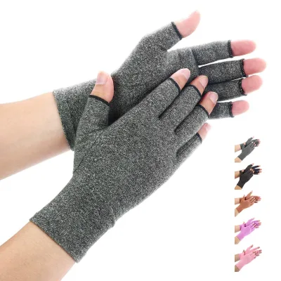 High Quality Fingerless Gym Sports Compression Gloves for Arthritis Pain Relief Lightweight Breathable Spandex Unisex