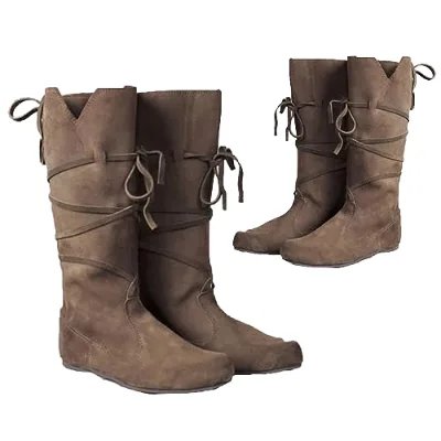 Medieval Costume Retro Men Knight Boots Pirate Shoes PU Leather Warrior Cosplay Fancy Carnival Party Anime Shoes Nordic