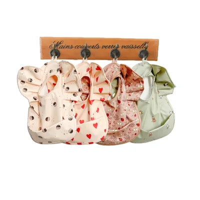 Happyflute Hook & Loop Baby Waterproof Bib Teething and Drooling Multi-Use Baby Bandana Bibs