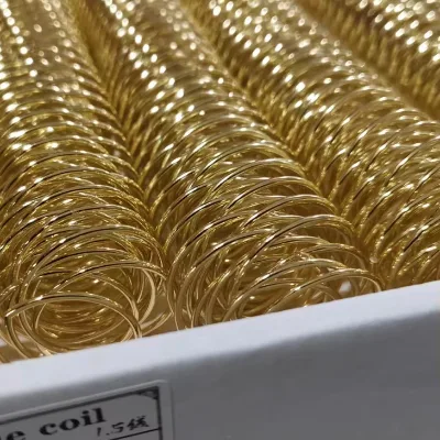 Gold Light Gold Book Binding Spiral,book Binding Gold Metal Spiral Ring,aluminum Coil