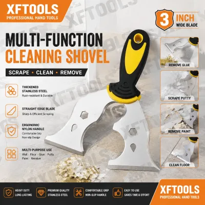 OEM 3 Inch Heavy Duty Stainless Steel Floor Scraper Putty Knife Multi-Function Cleaning Tool with Nylon Handle