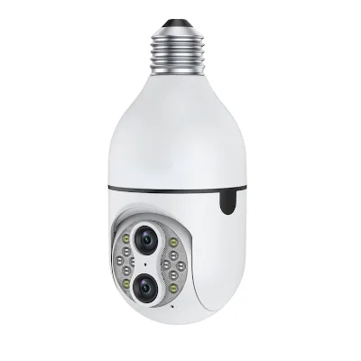360 Degree 10X Zoom 1080P E27 Dual Lens Light Bulb Camera Wireless Security Cameras