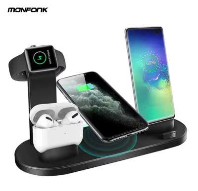 15w 3 in 1 Fast Wireless Chargers Universal Power Supply Adapter Charging for Smart Mobile Phone Earphone Watch Multifunction