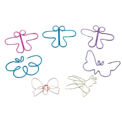 Metal Gold Butterfly Bee Paper Clip Dragonfly Moth Shape Clips All Kinds of Insect Animal Shape Custom With Factory