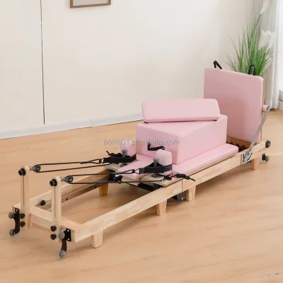 Zoshine Oak Wood Pilates Reformer Machine Cadillac Barrel Chair Spine Corrector Durable Portable Premium Pilates Exercise Kit
