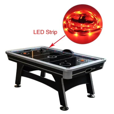 Factory Wholesale Price 7ft Size Air Hockey Simulator Ice Table Game Led Stripe 84 Inch Length Free Pucks Strikers Electronic