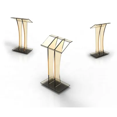 Simple modern transparent acrylic podium, Wedding podium, Lecture podium, Church podium customization