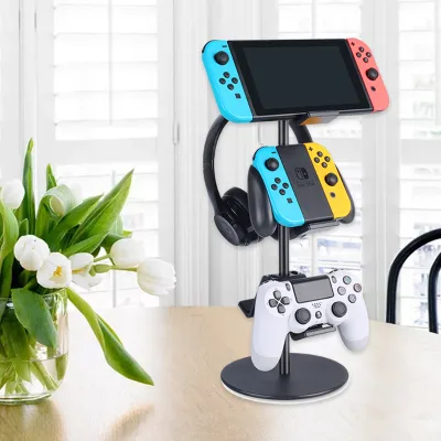 For Portable Universal Adjustable Metal+Plastic Gaming Headphone Stand for Computer Desk and Home Office