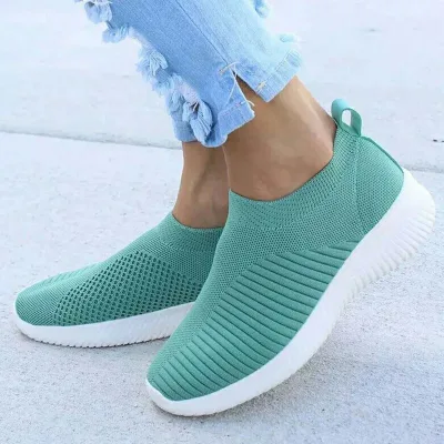 NOY Women's Sneaker Slip On Women Sneakers Breather White Shoes Women Casual Sneaker Sports Shoes