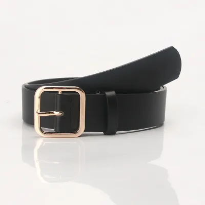ZPS262 New Womens PU Leather Alloy Pin Buckle Waistband Retro Minimalist Versatile Waist Belt for Ladies