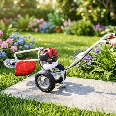 Professional 52cc Two Stroke Hand Push Gasoline Mower  Powerful Mini Safe DIY Garden Grass Cutting Machine