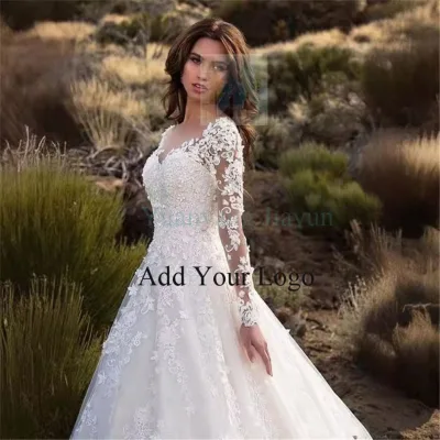 Lace Elegant Party Dresses Spring Summer Long Sleeve Off Shoulder Dress New Bridesmaid Banquet Wedding Dress