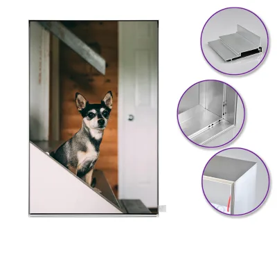 Floor-Standing Fabric Light Box: Stable Base, High Definition Easy to Change Pictures Great for Entrance Displays