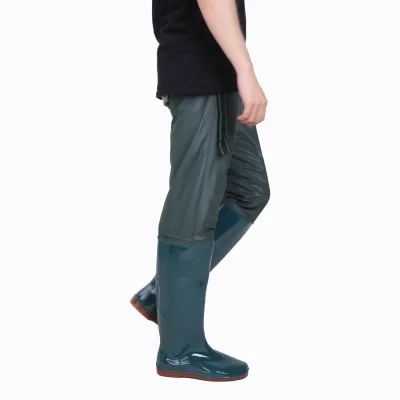 Men PVC Shoes for Fishing Heighten Waterproof Boots Non-Slip Paddy Boots Fishing Waders Planting Shoes for Hunting