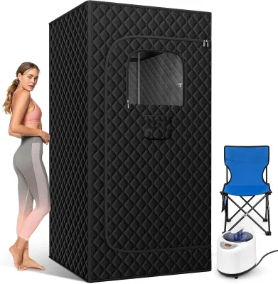 Factory Wholesale Black square Infrared Sauna Room for Relax and Recovery