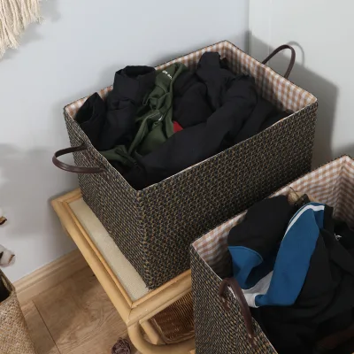 Basket Wholesale Foldable Storage Basket Clothes Storage Container With Handles for Organizing