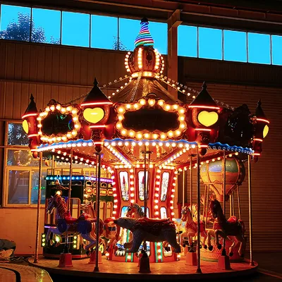 Carousel 24 Seats High Quality Cheapest Fairground Attractive Small Carousel Ride with for Sale