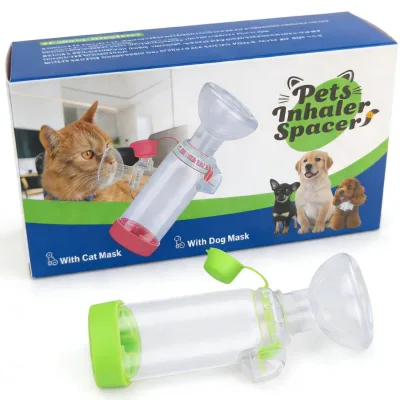 Pet Aerosol Chamber Veterinary Spacer Inhaler Nebulizer Handheld Inhaler for Cats Dog