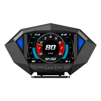 Amazon Hot Seller P1 OBD2 Meter OBDII Gauge Car HUD GPS Speedometer Head up Display Fast Refresh Rate P1 Car Obd Gauge