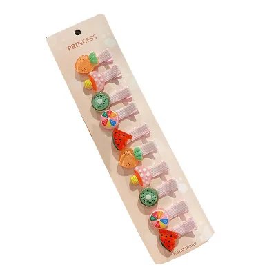 Wholesales New Design Children's Hair Clips Set Cartoon Cute Flower Hair Clips for Kids Girls Hair Accessories