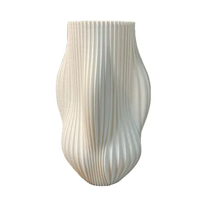 3D Printed Art Deco Eco-Friendly Customized Color Ceramic Tall Cylinder Floor Vases for Candle Making DIY and Home Decor Luxury