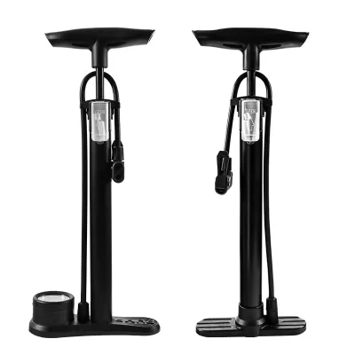 Multifunction Home & Road Bike Hand Pump Aluminum ABS Outdoor Cycling with Valve Steel Material Pressure Gauge Floor