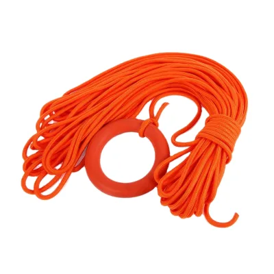 100 FT Nylon Floating Diving and Fishing Life-saving Line Orange 8mm Diameter